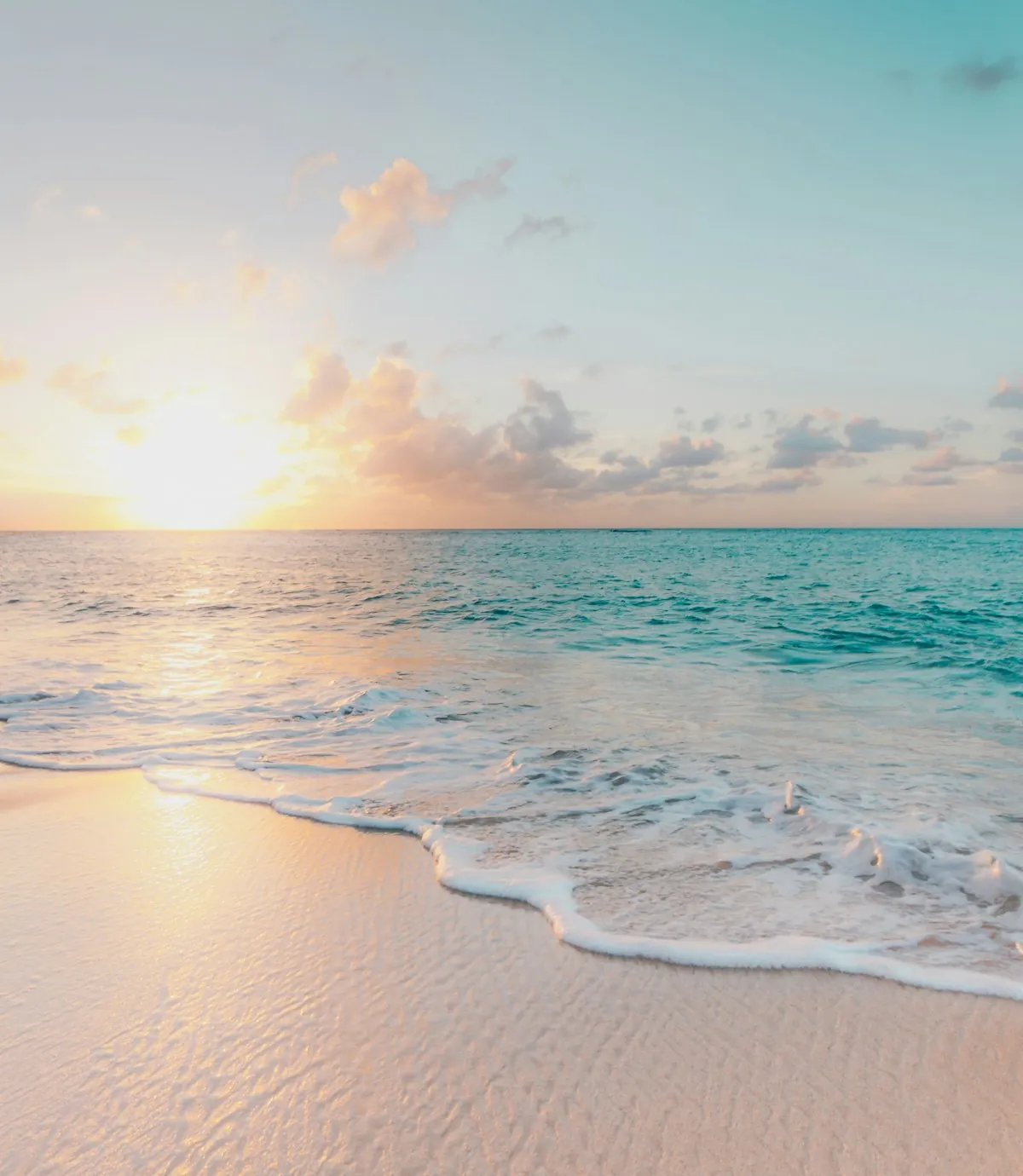 Golden sunset over the shoreline in the south of Tenerife