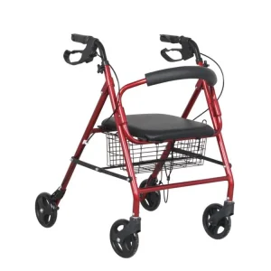 Sunale KY9144L four-wheel rollator with seat and basket for hire in Tenerife
